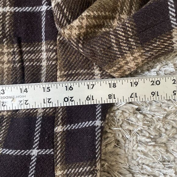 Lands’ End Wool Blazer Vtg Brown Plaid 3-Button Lined Academia Jacket Sz 8 - Picture 12 of 14